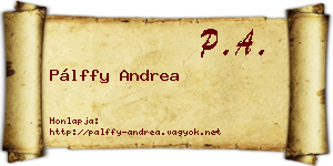 Pálffy Andrea névjegykártya