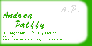 andrea palffy business card